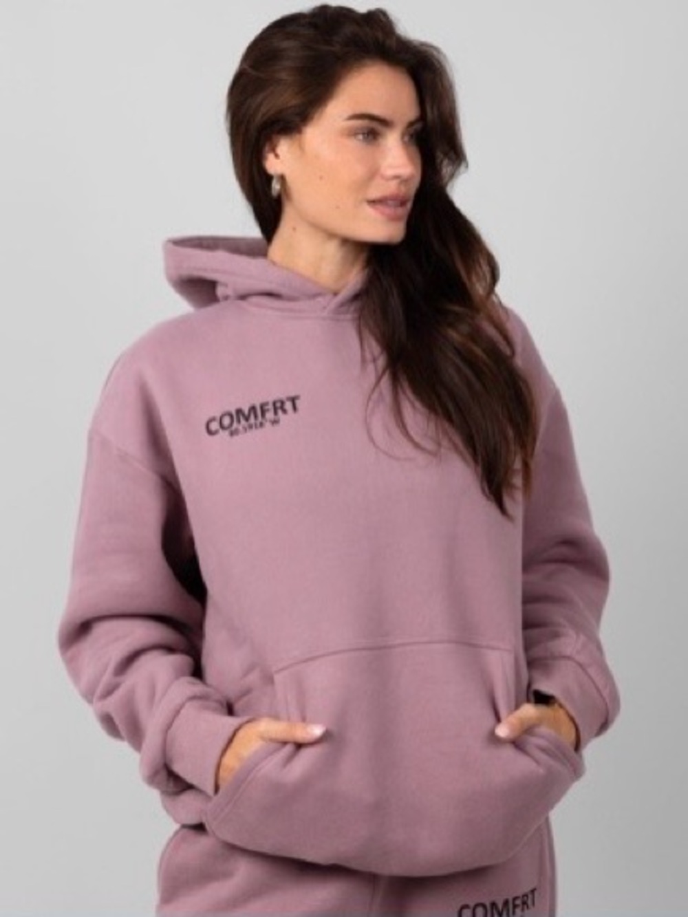 NWOT- Comfrt Orchid Crew Hoodie
